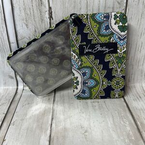 Vera Bradley Retired Rhythm and Blues Pattern Credit Card Holder Blue Green